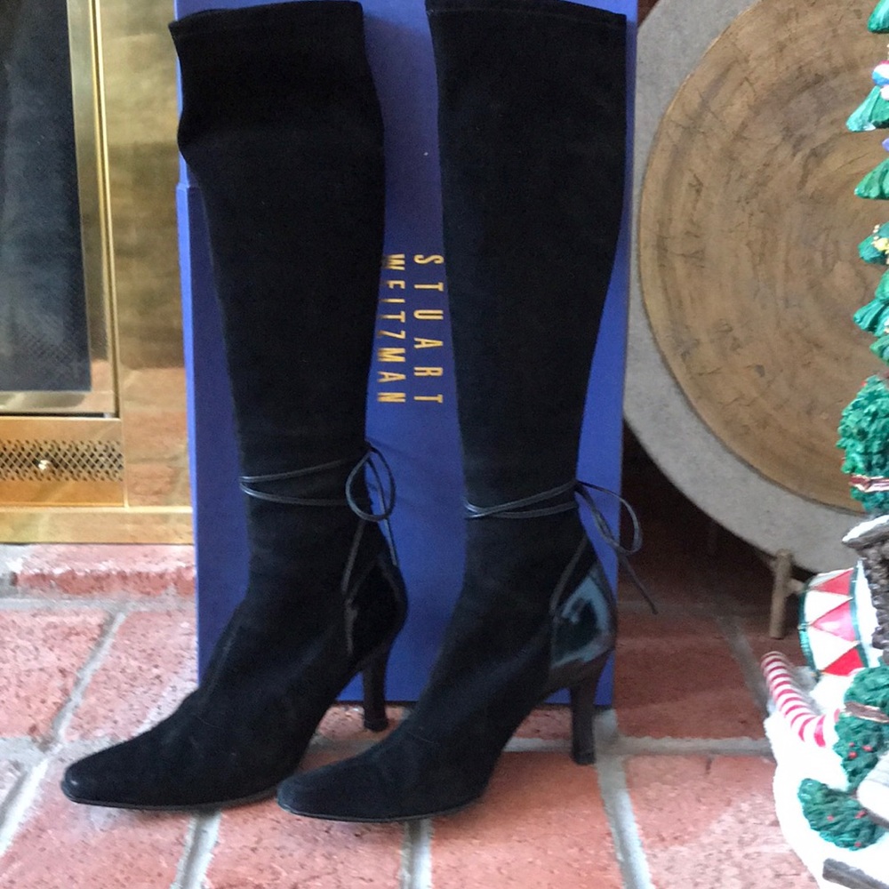 Stuart Weitzman Black Suede Boots.  Size 7.5.